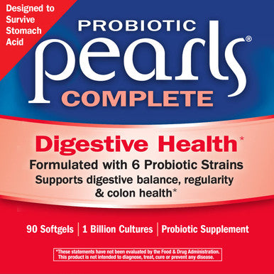 Nature's Way Probiotic Pearls Complete Digestive Health*, 1 Billion Live Cultures, 90 Softgels