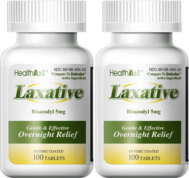HealthA2Z Laxative Bisacodyl 5mg Gentle and Fast Overnight Relief for Constipation