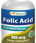 Best Naturals Folic Acid 800 mcg 240 Capsules