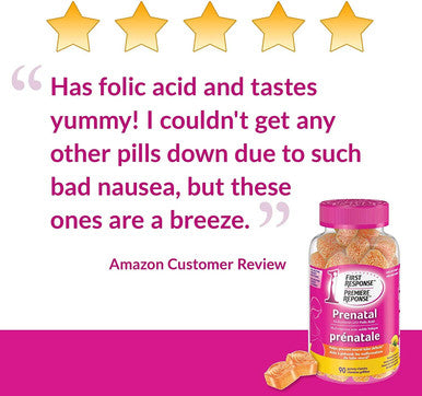 First Response Prenatal Gummy Multivitamin With Folic Acid, 90 Count
