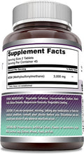 Amazing Nutrition Formulas MSM (Methylsulfonylmethane) Tablets | 3000 Mg Per Serving Supplement | Non-GMO | Gluten | Made in USA (90 Count)