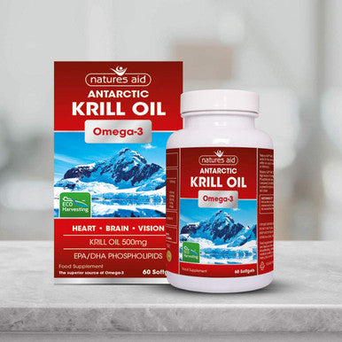 Natures Aid 500mg Krill Oil Capsules - Pack of 60 Capsules
