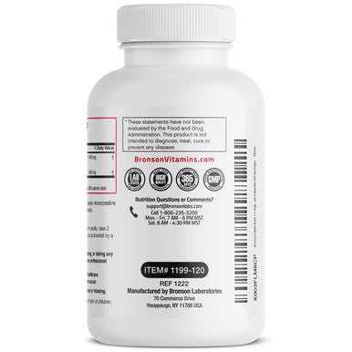 Bronson Beet Root + L-Arginine 2000 MG Nitric Oxide Production- Non-GMO, 120 Vegetarian Capsules (60 Servings)