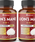 2 Packs Lions Mane Mushroom Capsules, Equivalent to 5050mg, 6 Month Supply with Cordeyceps, Reishi, Ashwagandha, Panax Ginseng, Focus, Memory and Brain Support Supplement, Immune Support, Energy Pills