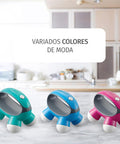 Homedics Quatro Mini Hand Held Massager With Hand Grip Battery Operated Vibration Massage 4 Massage Nodes, Powered By 2 Aaa Batteries (Included) Assorted Colors