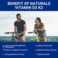 Sugar-Vitamin D3 K2 Gummies, Vitamin D3 10000Iu & Vitamin K2(Mk7) 200Mcg With Calcium, D3 K2 Vitamin Supplements For Adults - Bones Muscle Teeth Immune Support