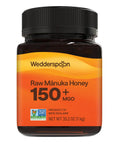 Wedderspoon Raw Manuka Honey 150+ MGO, 17.6 Oz, Unpasteurized New Zealand Honey, Non-GMO, BPA-Free Jar, Superfood & Natural Wellness Support