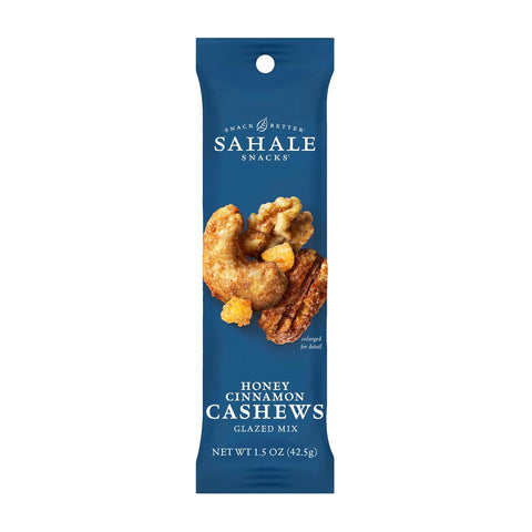 Sahale Snacks Glazed Mix Nut Blend Variety Pack, 1.5 Oz Grab & Go Bags (12 Total Packs) - Four Different Dry-Roasted Deluxe Mixed Nuts Blends Included - Non-GMO Kosher & Certified Gluten-Free Snacks