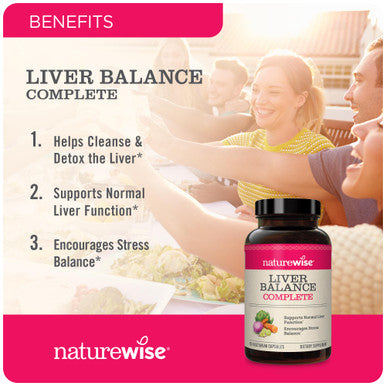 Naturewise Liver Detox Cleanse Supplement (60 Servings) Triple Repair Formula With Milk Thistle, Turmeric, Reishi & Kudzu To Enco