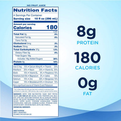 Ensure Clear Mixed Fruit Nutrition Drink Fat Free 12 Pack