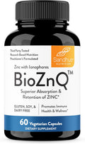 Sandhu'S Zinc Supplement With Ionophores Quercetin & Green Tea Extract For Superior Absorption And High Potency 800Mg Vegetarian Capsules 30 Days Supply Immune Support For Men & Women Made In Usa