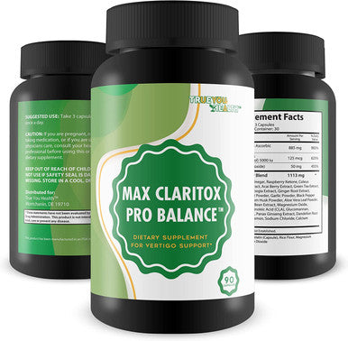 Vertigo Support Max Claritox Pro Balance Dizziness Vertigo Dietary Supplement for Natural Dizziness Vertigo Support Anti Dizziness Pills to Balance Your Body Support Your Overall Health