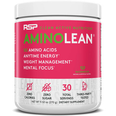 AminoLean Pre Workout Energy (Watermelon 30 Servings) with AminoLean Recovery Post Workout Boost (Tropical Island Punch 30 Servings)