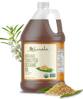 Kevala Organic Toasted Sesame Oil Cold Pressed and Unrefined Oil for Daily Cooking and Baking Made with Top Selection Roasted Sesame Seeds Great for StirFry Vegetables 8 oz Glass Bottle