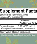 Maryruth Organics Lemon Balm Leaf | Vegan | Non-GMO | 1 Fl Oz