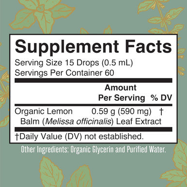 Maryruth Organics Lemon Balm Leaf | Vegan | Non-GMO | 1 Fl Oz