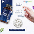 Weightworld BCAA Tablet 2000mg Per Serving - 180 Protein Tablets (3 Months Supply) - 2:1:1 Branched Chain Amino Acids Tablets with Vitamin B12 & B6 - BCAA Powder Alternative - Pre Workout Supplement for Energy