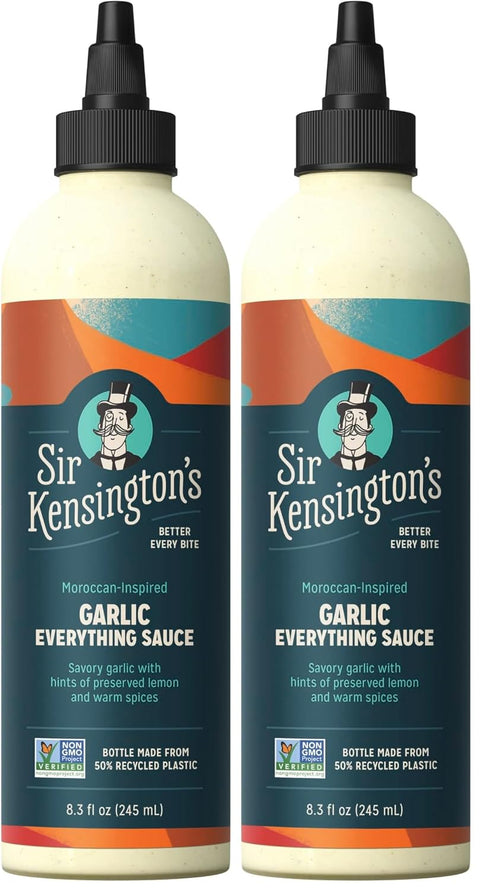 Sir Kensington's Everything Sauce Garlic Dressing Dip and Drizzle Keto Diet & Paleo Diet Certified Dairy Free Gluten Free Non- GMO Project Verified Shelf-Stable 8.3 oz
