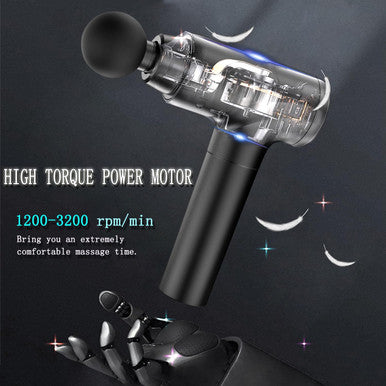 Massage Gun Deep Tissue,Percussion Massager Gun For Athletes Muscle Massage Gun For Pain Relief With 10 Massage Heads & 20 Speeds (Matte Black)