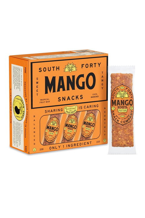 South 40 Snacks Tropical Pineapple Mango Lime Fruit Bar, just 3 Ingredients, Real Dried Fruit Leather (35g Bar, Pack of 18)