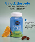 Garden Of Life Kids Multivitamin Gummy With Iron Probiotics For Immune Health & Digestion Vitamins D C E B Zinc For Energy & Development Vitamin Code Non-Gmo Gluten-Free 90 Orange Gummies 30 Day Supply