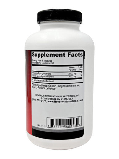 Beverly International GH Factor 180 Capsules. Raise Levels by Up to 8-Fold. Clinically Dosed Arginine + Lysine Supplement. P.M. Growth Promoter for Men and Women Revitalize Your Physique.