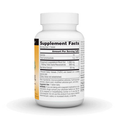 Source s Resveratrol 550, Heart Support & Healthy Aging*, 500 MG (30 Tablets)