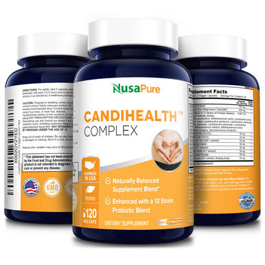 NusaPure CandiHealth Complex (Non-GMO, Gluten-Free, Vegan) 120 Veggie Capsules