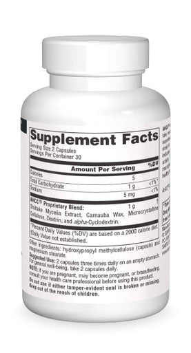 SOURCE S Ahcc Active Hexose Correlated Compound 500 Mg Vegetable Capsule, 60 Count