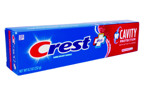 Crest Fluoride Cavity Protection Toothpaste 8.2 Ounce Regular Paste Bulk Toothpaste Prevents Cavities Before They Start (8 Pack)
