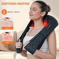 Rechargeable Neck Massager With Heat - Shiatsu Back And Neck Massager, Cordless Portable Kneading Shoulder Massage Shawl For Pain Relief Deep Tissue Christmas Gifts For Dad Mom Friends