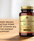 Solgar Methylcobalamin (Vitamin B12) 5000 Mcg - 60 Nuggets Pack Of 3 - Supports Energy Metabolism - Vitamin B - Non-Gmo Vegan Gluten Free - 180 Total Servings