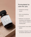 JSHealth Vitamins Iron+ Supplement For Energy Support - Iron Deficiency Pills With Vitamin C And Vitamin B12 - No Nausea Or Constipation - (30 Tablets)