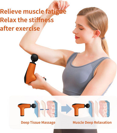 Massage Gun Mini, Massage Gun Deep Tissue, Handheld Muscle Gun, Precussion Massager For Back Pain Relief, Small & Portable & Lightweight, Type-C Charging, Full Body Relax For Men Women Travel
