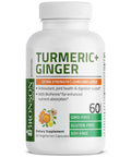 Bronson Turmeric + Ginger Extra Strength Joint Health & Digestion Support With Bioperine, Non-Gmo, 60 Vegetarian Capsules