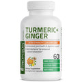 Bronson Turmeric + Ginger Extra Strength Joint Health & Digestion Support With Bioperine, Non-Gmo, 60 Vegetarian Capsules