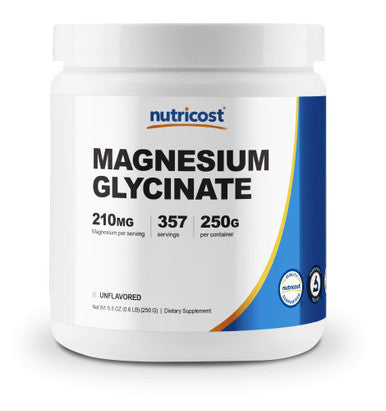 Nutricost Magnesium Glycinate Powder (250 Grams) (Unflavored)