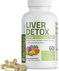 Bronson Liver Detox Advanced Detox & Cleansing Formula Supports Health Liver Function With Milk Thistle, Dandelion Root, Turmeric, Artichoke Leaf & More, Non-Gmo, 60 Vegetarian Capsules