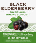 Nature's Way Black Elderberry, 1,150 mg per serving, 100 VCaps (Packaging May Vary)