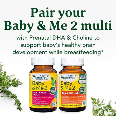 MegaFood Baby & Me 2 Postnatal Vitamins 120 Tabs (60 Servings)