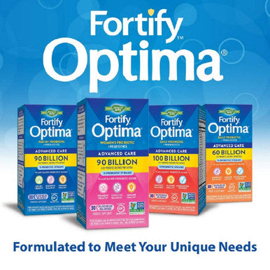 Natures Way Fortify Optima Daily Probiotic, 35 Billion, 15 Strains, Prebiotic, 60 Capsules