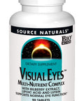 Source s Visual Eyes Dietary Supplement - Multi-Nutrient Complex with Bilberry Extract, Lipoic and Lutein - 90 Tablets