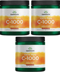Swanson Vitamin C Powder 100% Pure Ascorbic Acid Immune System Support Skin Health Cardiovascular Health Antioxidant Supplement 1000 mg (per Serving) 1 lb. 454 g (3 Pack)