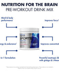 Focus Factor Pre-Workout Sports Supplement with Lions Mane - Nootropic for Energy, Endurance, Concentration Performance Boost Arginine, L-theanine, Beta Alanine, L-Citrulline, Ginkgo Biloba, Red