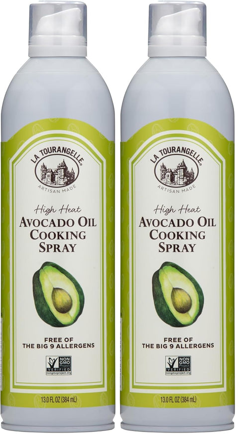 La Tourangelle, Avocado Oil Spray, All-Natural Handcrafted from Premium Avocados, Great for Cooking, Butter Substitute, and Skin and Hair Care, Spray Cooking and Grilling Oil, 13 fl oz