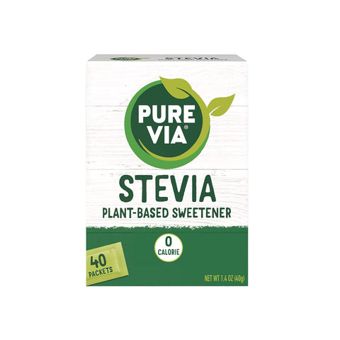 PURE VIA Stevia Sweetener Packets Sugar Substitute Natural Sweetener Zero Calorie Natural Sweetener Packets 1000 Count