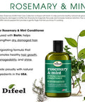 Difeel Rosemary and Mint Hair Strengthening Conditioner with Biotin 12 oz