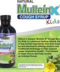 Nature'S Answer Mullein X Kids Cough Syrup 4 Ounce - Soothes Coughs Clears Mucus Respiratory & Lung Support Non GMO Gluten Non Drowsy Mucus Relief - Natural Honey Flavor