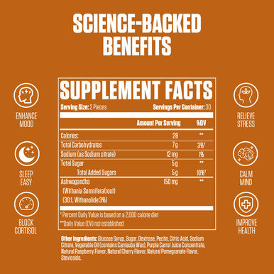 EPN Supplements Ashwagandha Gummies | #1 Rated Ashwagandha Supplement To Enhance Mood, Relax & Calm Mind, Stress Reducer + Fall Asleep Faster | Dairy & Gluten Free + Keto Friendly For Men & Women - 60 Gummies