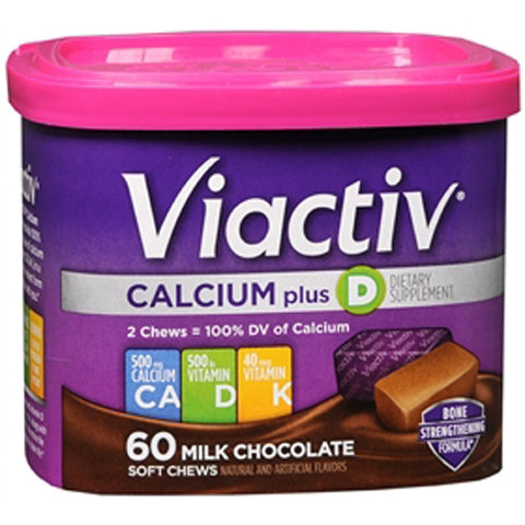 Viactiv Calcium Chews and vitafusion Calcium Gummy Vitamins Calcium Supplements for Bone and Teeth Support 60 Count 100 Count